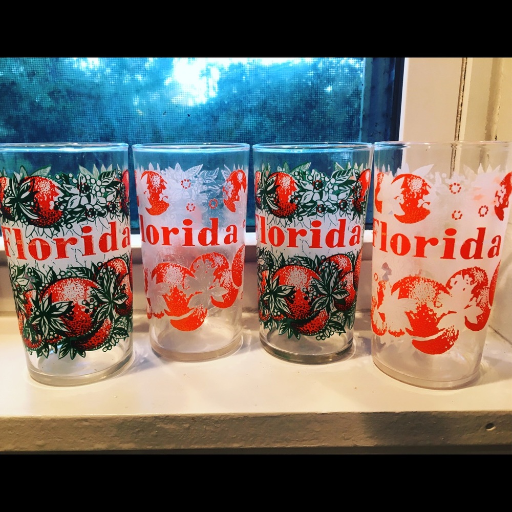 Vintage Florida Juice Glasses